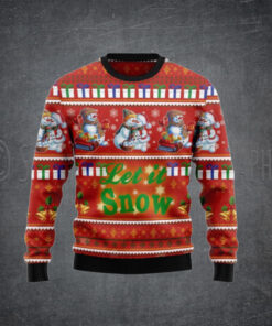 Snowman Let It Snow Ugly Christmas Sweater