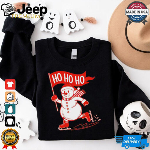 Snowman ice skating Christmas shirt