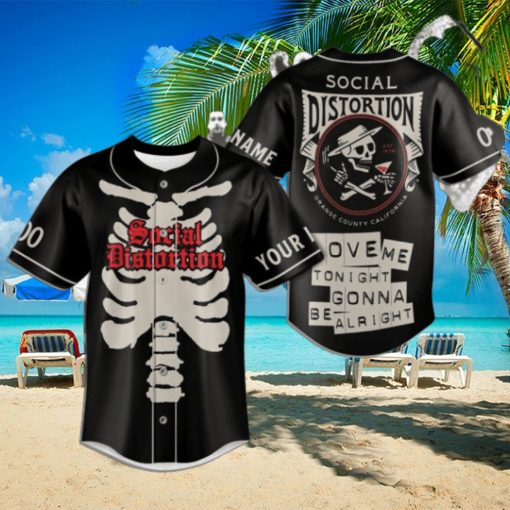 Social Distortion Orange County California Custom Baseball Jersey