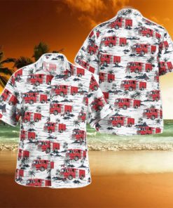 Solana Beach, California, Solana Beach Fire Department Hawaiian Shirt Button Summer Shirt