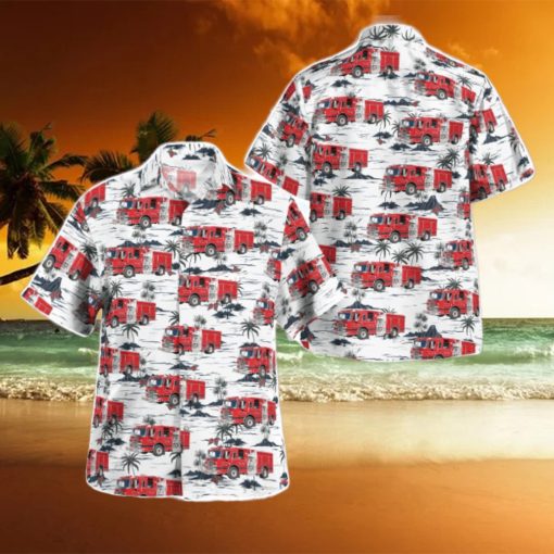 Solana Beach, California, Solana Beach Fire Department Hawaiian Shirt Button Summer Shirt