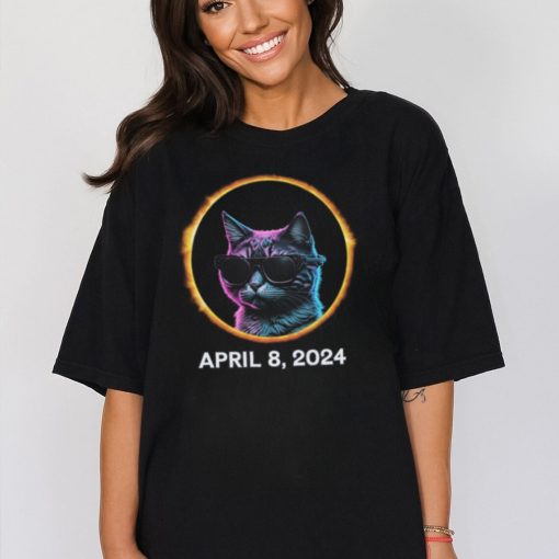 Solar Eclipse Glasses Cat April 8, 2024 Classic Tee