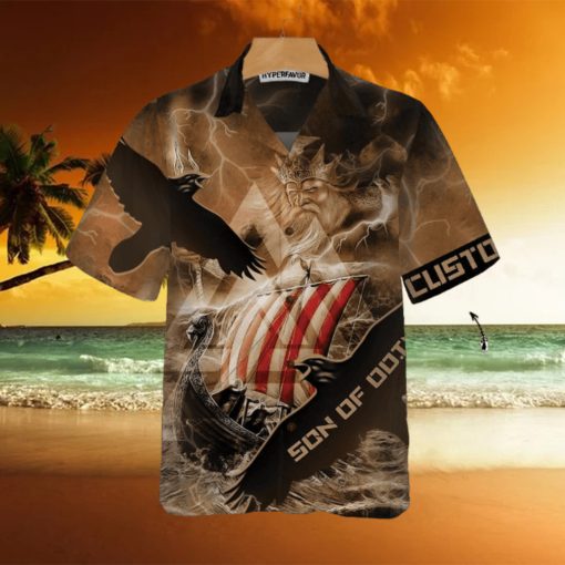 Son Of Odin Custom Name Aloha Hawaiian Shirts For Men For Women