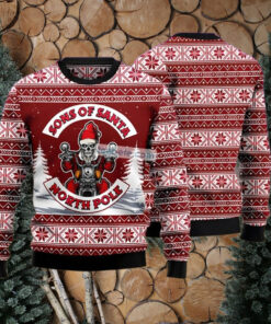 Sons Of Santa North Pole Red Crazy Sweaters For Christmas