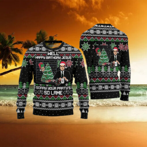 Sorry You Party So Lame Ugly Sweater