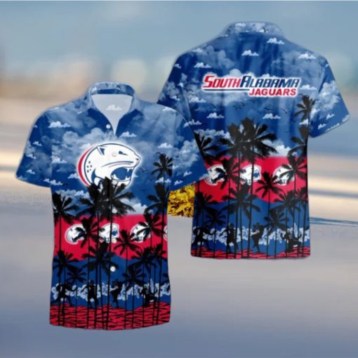 South Alabama Jaguars Palms Tree Hawaiian Shirt