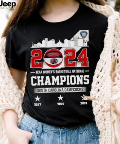 South Carolina Gamecocks 2024 NCAA Women’s Basketball National Champions skyline shirt