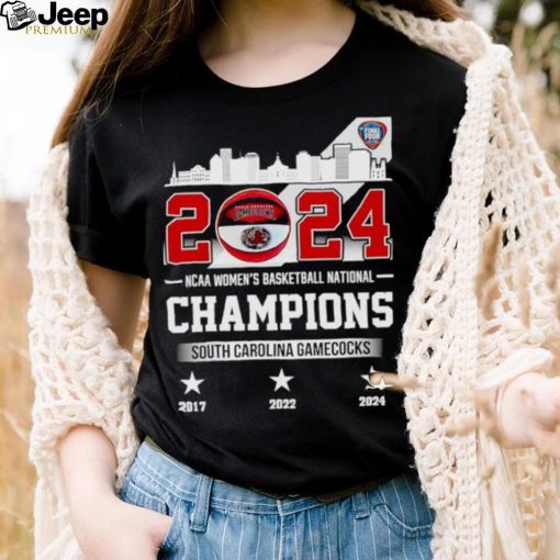 South Carolina Gamecocks 2024 NCAA Women’s Basketball National Champions skyline shirt