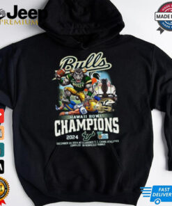 South Florida Bulls 2024 Hawaii Bowl Victory shirt featuring bold graphics celebrating the Bulls' triumph in the 2024 Hawaii Bowl, with the South Florida Bulls logo, 