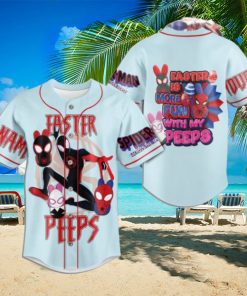 Spider Man Easter Peeps Custom Baseball Jersey