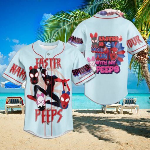 Spider Man Easter Peeps Custom Baseball Jersey