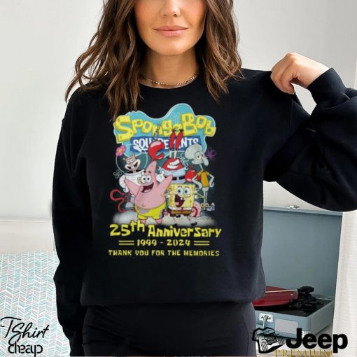 SpongeBob SquarePants 25th Anniversary 1999 2024 Thank You For The Memories T Shirt