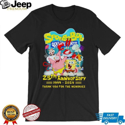 SpongeBob SquarePants 25th Anniversary 1999 2024 Thank You For The Memories shirt