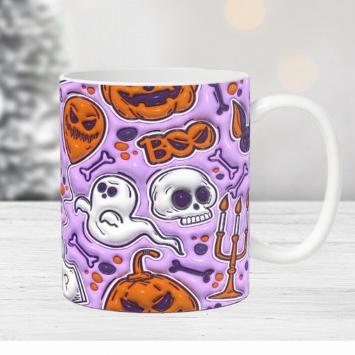 Spooky Vibes Halloween Mug Wrap Sublimation Design