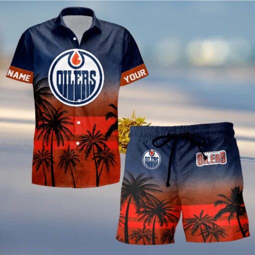 Sportwearmerch Edmonton Oilers NHL Special Personalized Hawaiian And Short Pants Cocconut Pattern For Fan