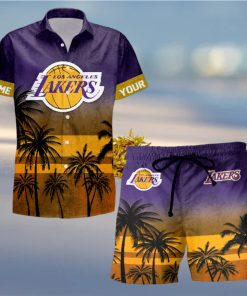 Sportwearmerch Los Angeles Lakers NBA Personalized Hawaiian Shirt And Short Pants For Fan