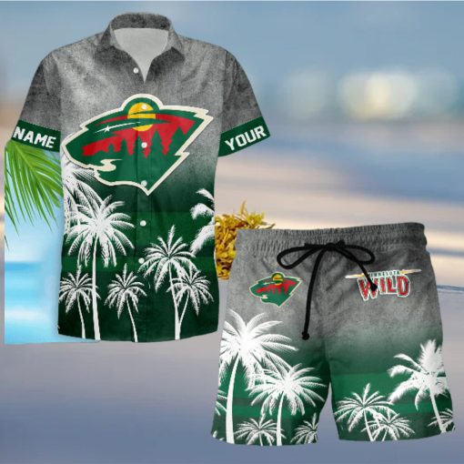 Sportwearmerch Minnesota Wild NHL Special Personalized Hawaiian And Short Pants Cocconut Pattern For Fan