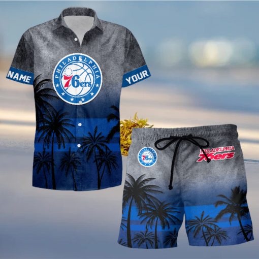 Sportwearmerch Philadelphia 76ers NBA Personalized Hawaiian Shirt And Short Pants For Fan