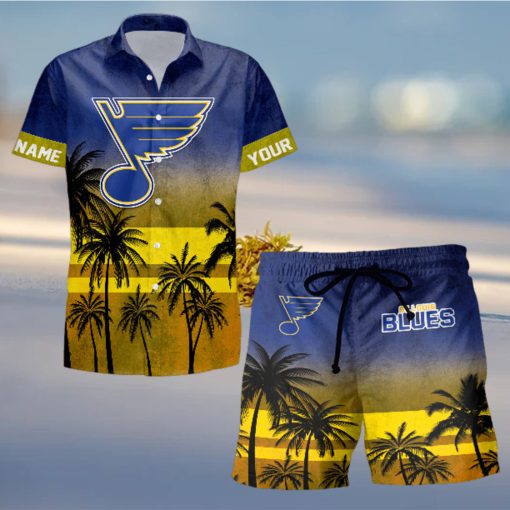 Sportwearmerch St Louis Blues NHL Special Personalized Hawaiian And Short Pants Cocconut Pattern For Fan