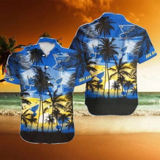 St Louis Blues NHL Hawaii Coconut And Logo Full Printed Hawaiian Shirt