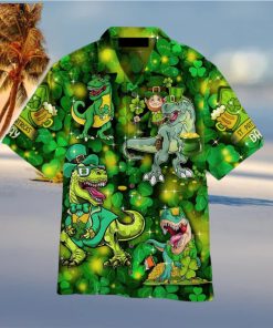 St. Patrick’s Day Lucky Saurus Dinosaur Hawaiian Shirt Aloha For Men And Women
