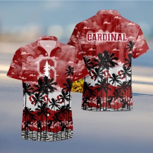 Stanford Cardinal Palms Tree Hawaiian Shirt