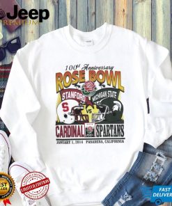 Stanford Cardinal vs Michigan State Spartans 2014 100th anniversary Rose Bowl shirt