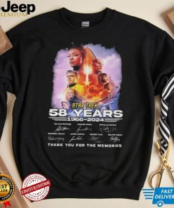 Star Trek 58 Years 1966 2024 Thank You For The Memories Signatures T Shirt