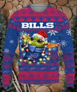 Star Wars Baby Yoda Buffalo Bills Light Up Christmas Sweater