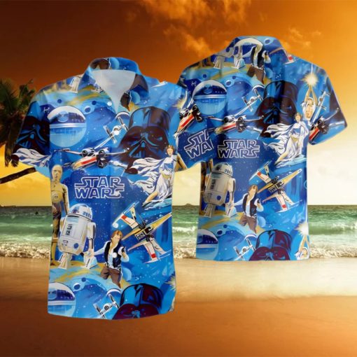Star Wars Blue Galaxy Hawaiian Shirt, Best Gift Summer