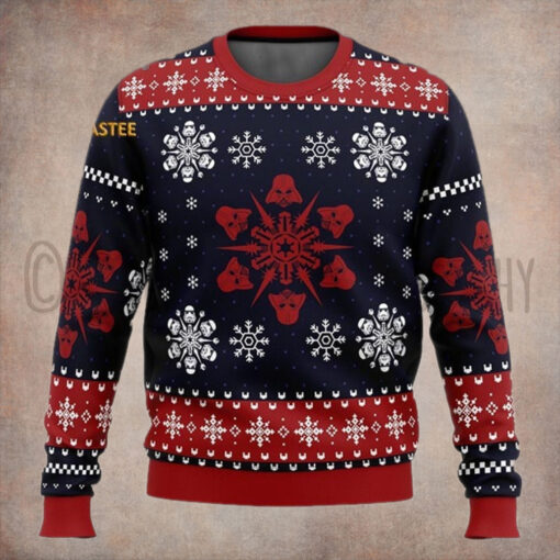 Star Wars Empire Snowflakes Ugly Christmas Holiday Sweater