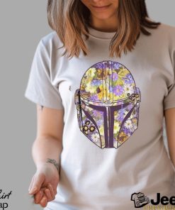 Star Wars The Mandalorian Floral Helmet Girls T Shirt