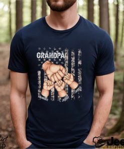 Stars And Stripes Grandpa Is Like Dad Without Rules Fist Bump Shirt