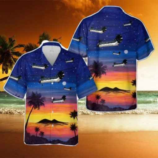 State Department Air Wing CH 46E 3D Hawaiian Shirt Button Beach Shirt