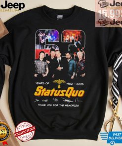 Status Quo 63 Years Of 1962 2025 Thank You For The Memories Signatures shirt