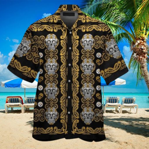 Steelers Skull Design Hawaiian Shirt Pittsburg Edition