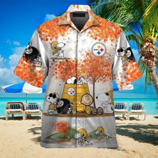 Steelers Snoopy Autumn Theme Hawaiian Shirt