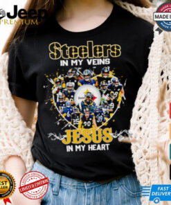 Steelers in my veins Jesus in my heart players shirt