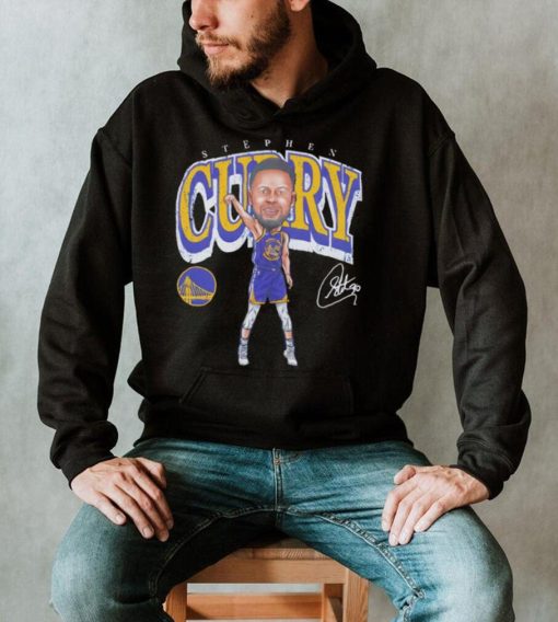 Steph Curry professional basketball player for the Golden State Warriors signature cartoon shirt