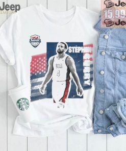 Stephen curry usa basketball stadium essentials unisex 2024 summer olympics player cutout shirt