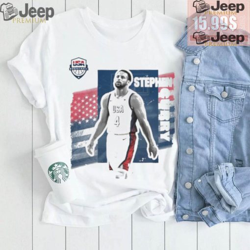 Stephen curry usa basketball stadium essentials unisex 2024 summer olympics player cutout shirt