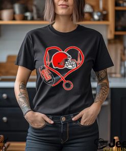 Stethoscope Heartbeat Cleveland Browns Nurse Gifts Shirt Unisex