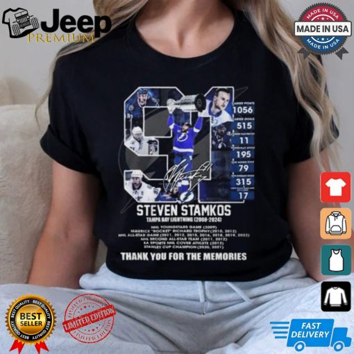 Steven Stamkos Tampa Bay Lightning 2008 2024 Thank You For The Memories T Shirt