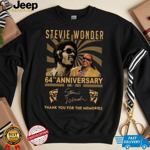 Stevie Wonder 64th Anniversary 1961 2025 Thank You For The Memoreis T Shirt