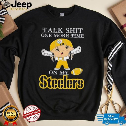 Stewie talk shit one more time on my Pittsburgh Steelers shirt