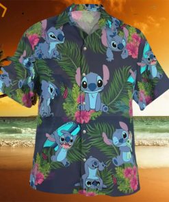 Stitch Disney Palm Leaves Pattern All Over Print Hawaiian Shirt