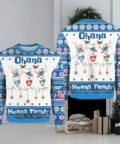 Stitch Ohana Means Family Personalized Ugly Sweater