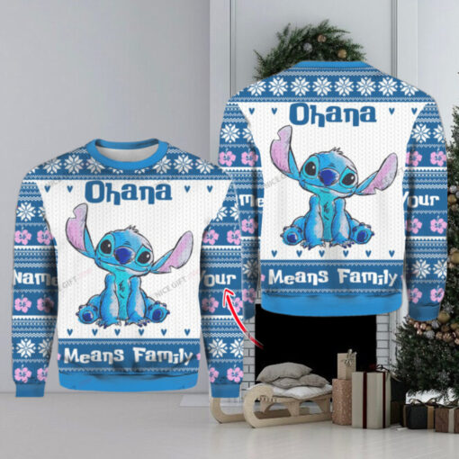 Stitch Ohana Means Family  Ugly Sweater