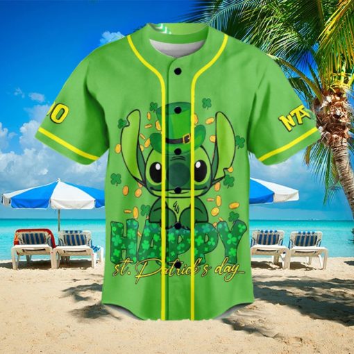 Stitch St. Patrick’s Day Lucky To Me Me Custom Baseball Jersey