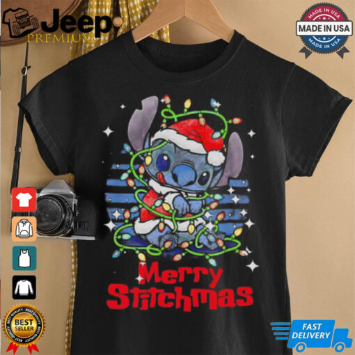 Stitch Xmas lights Merry Stitchmas Christmas shirt